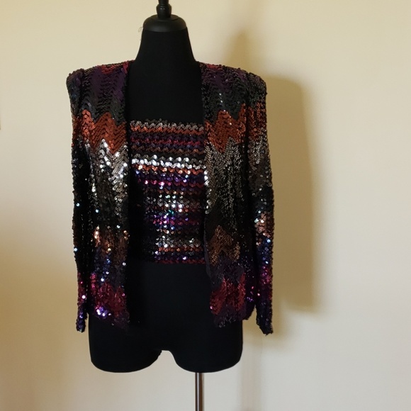 Sequin jacket with strapless top - Small - Picture 2 of 4